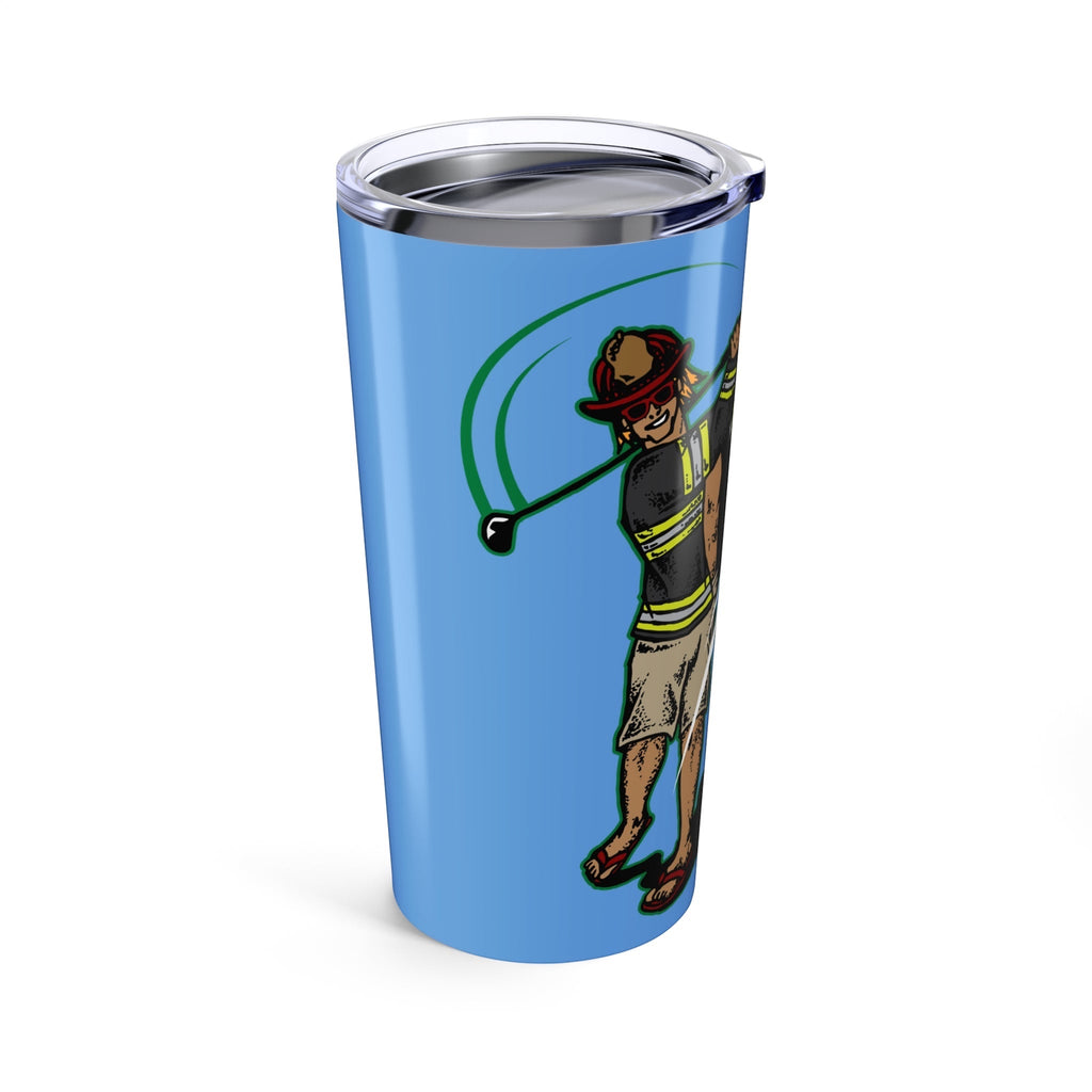 Grab The Irons Tumbler (Light Blue 20oz) - Flip Flop Firefighter