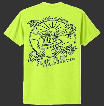 Off Duty Black Out T-Shirt - Flip Flop Firefighter