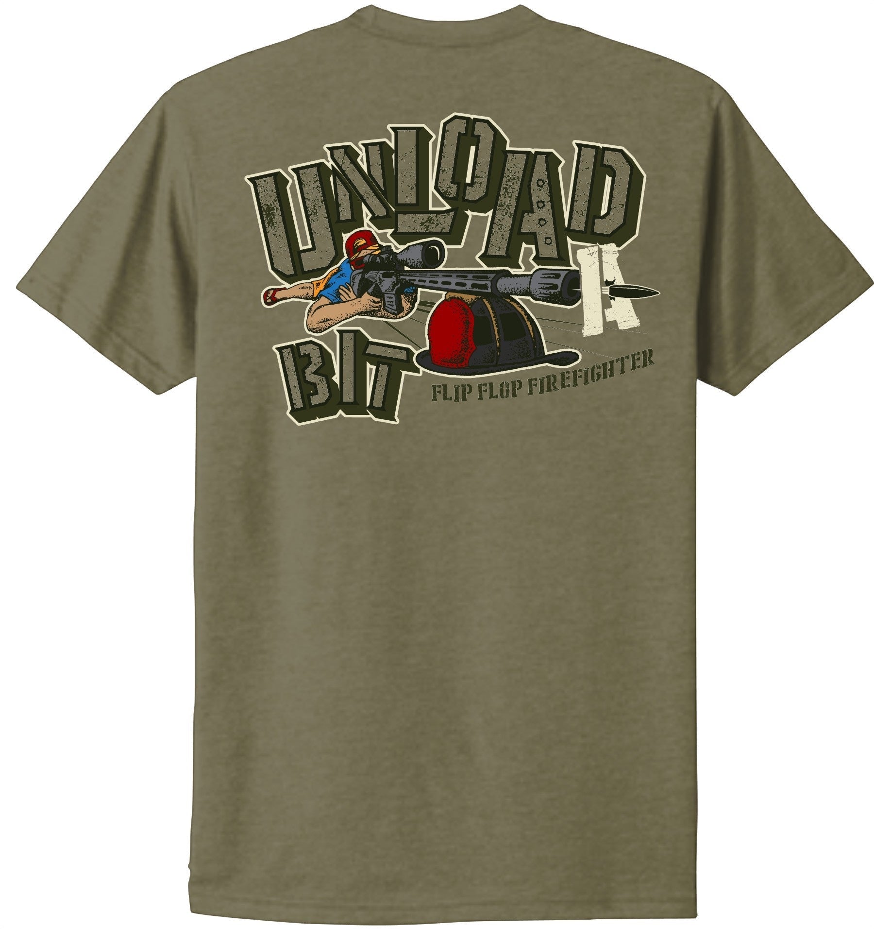 Unload A Bit Graphic T-Shirt - Flip Flop Firefighter