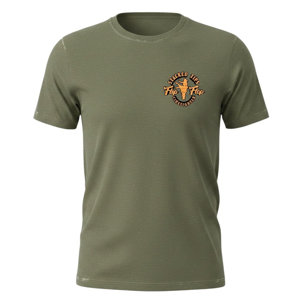 Stacked Tips Graphic T-Shirt - Flip Flop Firefighter
