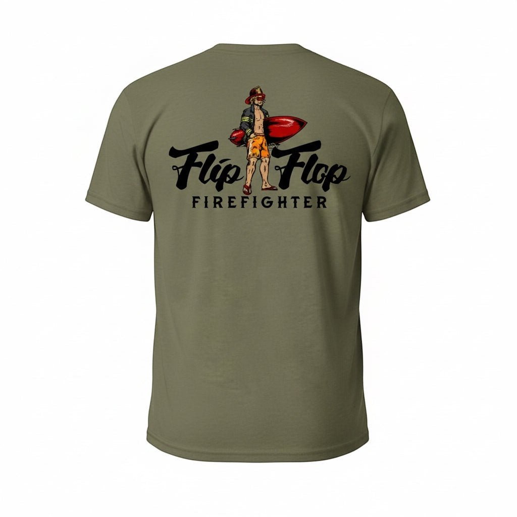 Surfer Flip Flop Firefighter Short Sleeve - Flip Flop Firefighter