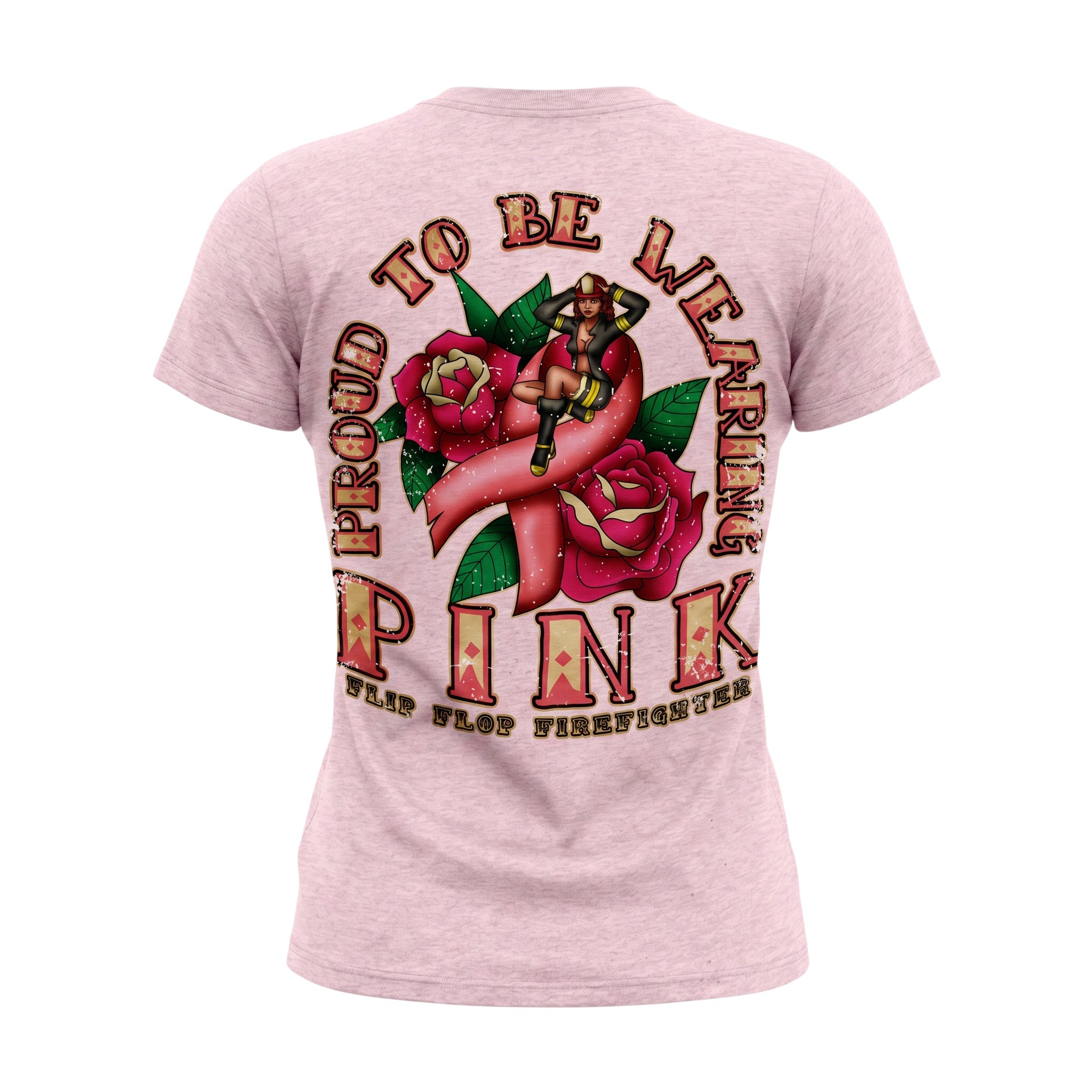 Flip Flop FF Breast Cancer T-shirt - Flip Flop Firefighter