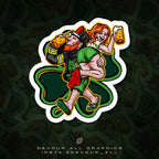 Flip Flop Firefighter St Patricks Day Graphic Sticker - Flip Flop Firefighter
