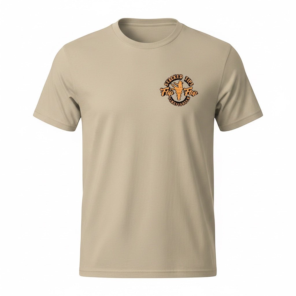 Stacked Tips Graphic T-Shirt - Flip Flop Firefighter