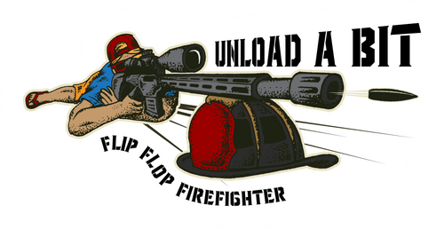 4” Unload A Bit Sticker - Flip Flop Firefighter