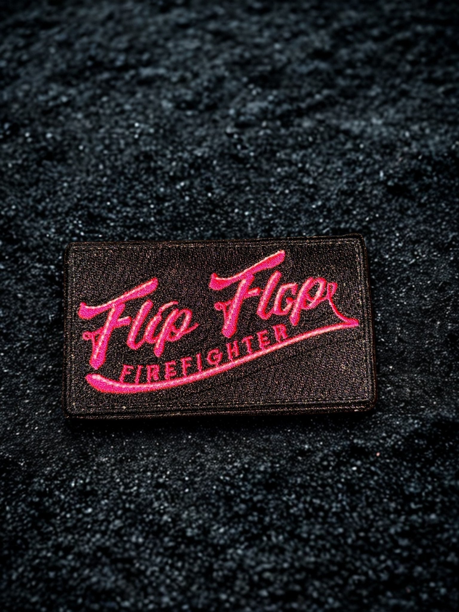 Flip Flop Firefighter Embroidered Rectangular Patch - Flip Flop Firefighter