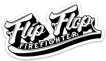 4” Flip Flop Firefighter Sticker - Flip Flop Firefighter