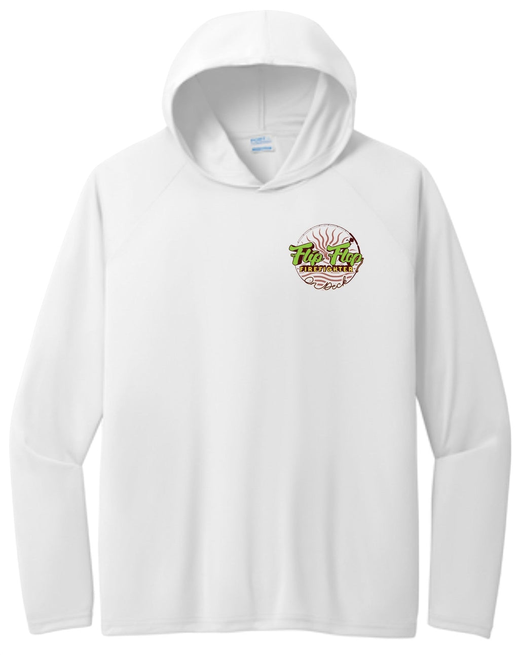 ON DECK Long Sleeve Performance Hoodie - Flip Flop Firefighter