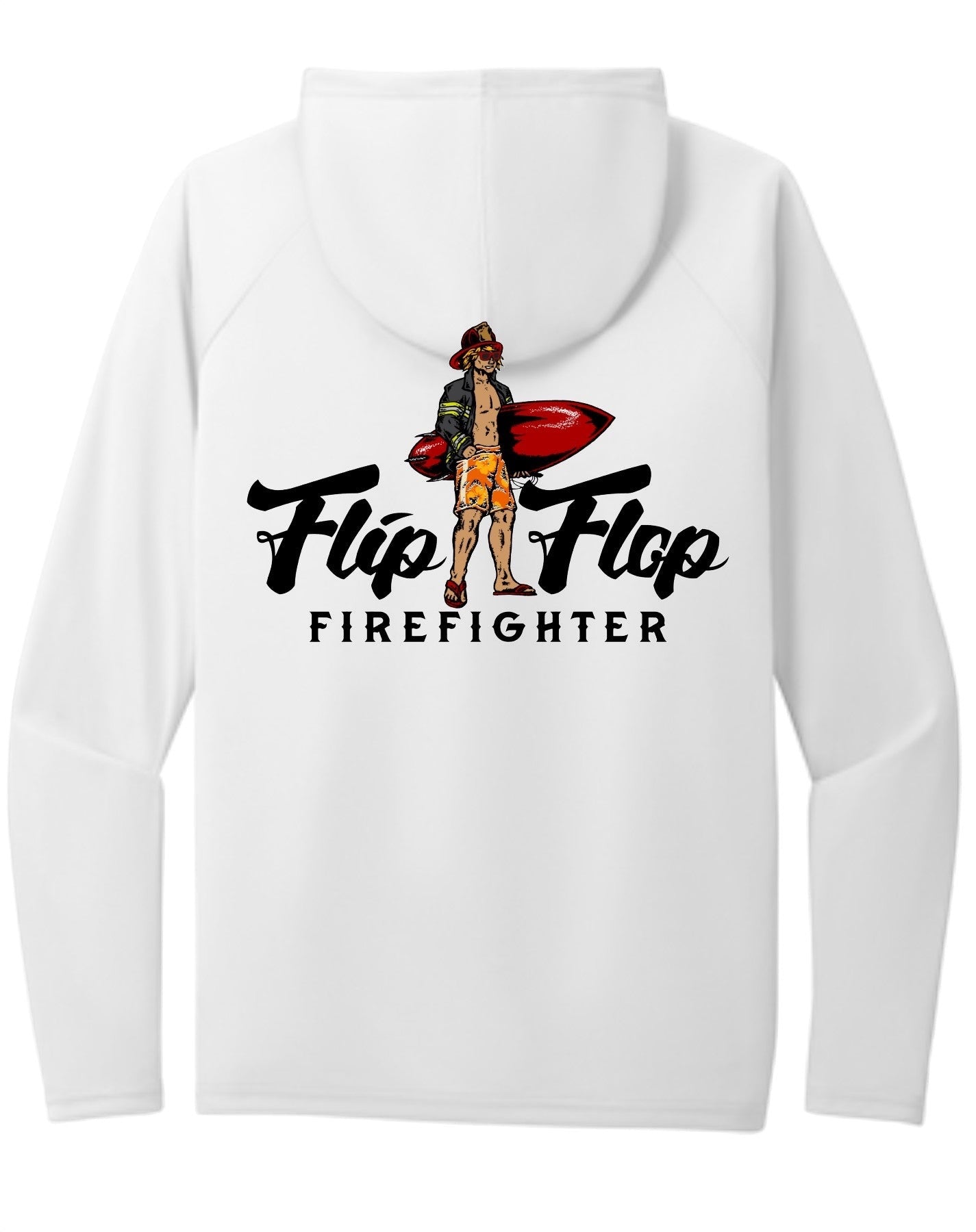 Flip Flop Firefighter Performance Hooded Pullover - Flip Flop Firefighter