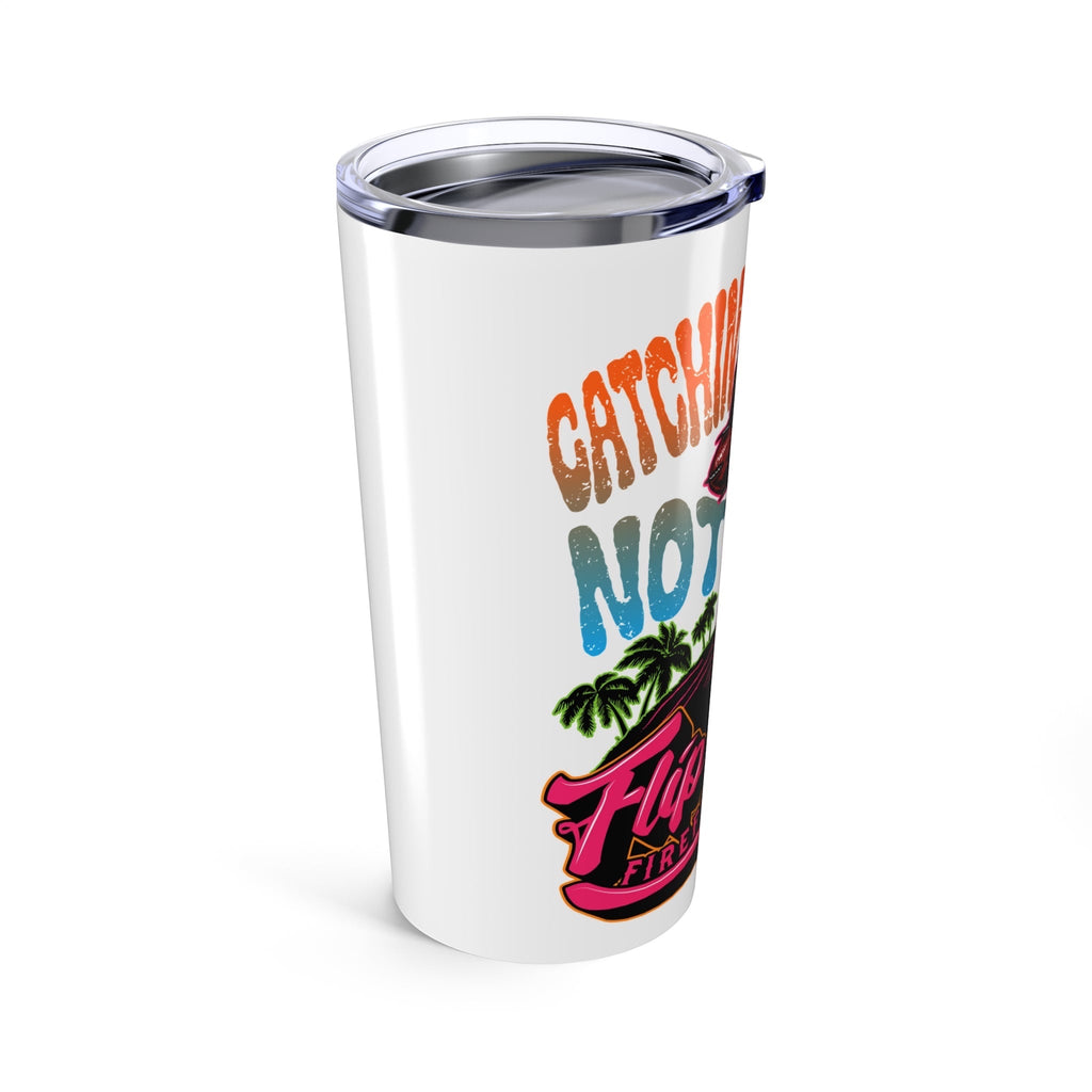 Catchin Sunsets Tumbler (White 20oz) - Flip Flop Firefighter