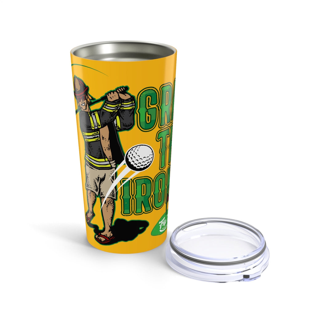 Grab The Irons Tumbler (Yellow 20oz) - Flip Flop Firefighter