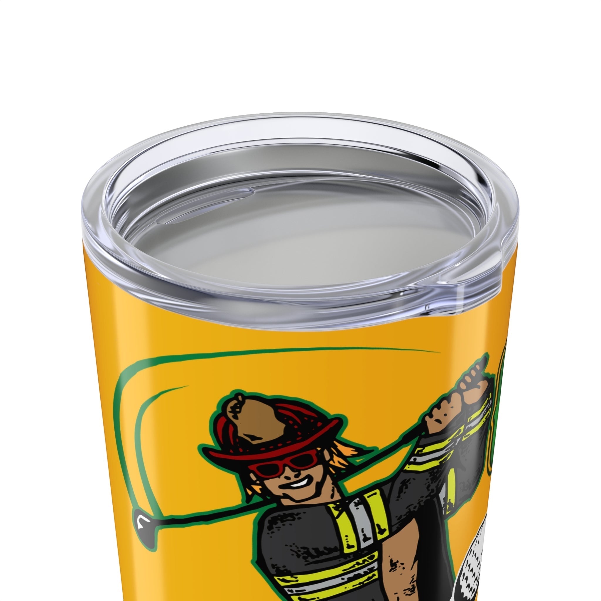 Grab The Irons Tumbler (Yellow 20oz) - Flip Flop Firefighter
