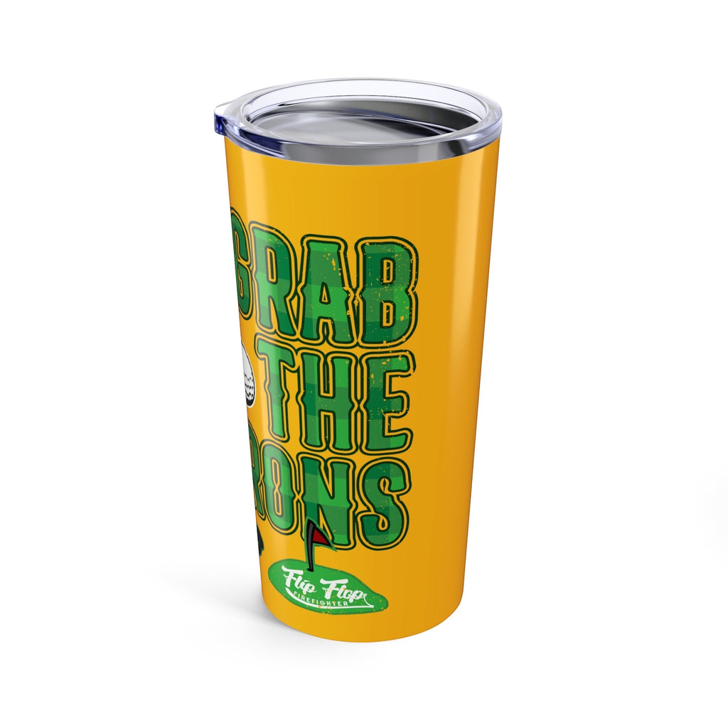 Grab The Irons Tumbler (Yellow 20oz) - Flip Flop Firefighter