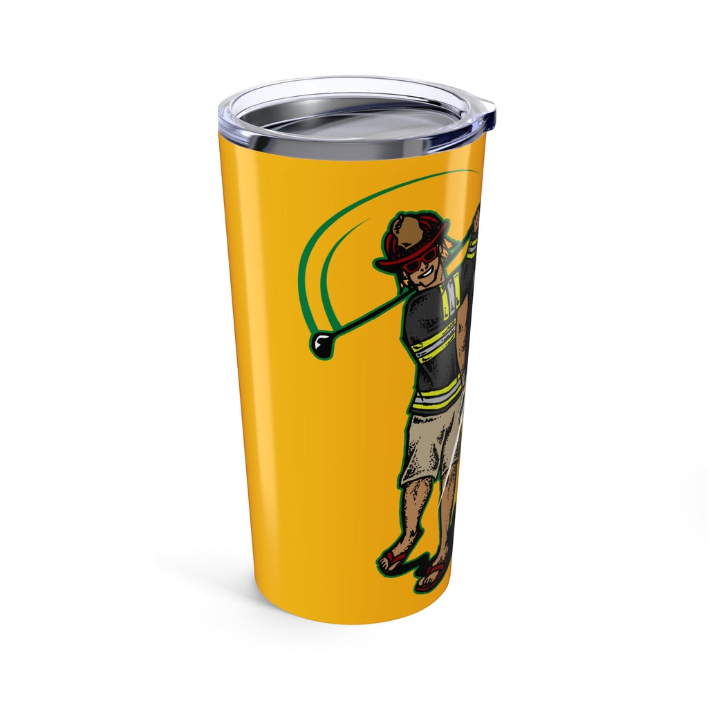 Grab The Irons Tumbler (Yellow 20oz) - Flip Flop Firefighter